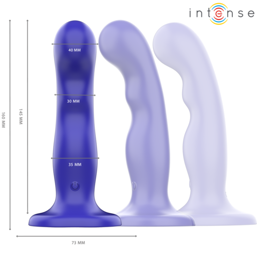 💙 Vibrateur SHORTY avec Ventouse - Télécommande Sans Fil - Bleu