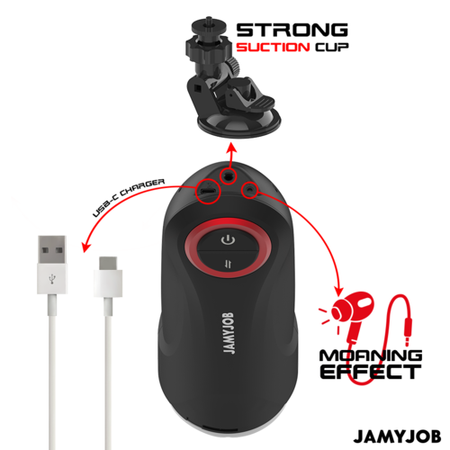🚀 JAMYJOB - Masturbateur Vagin Automatique Gravité 5 Modes Aspiration Mains Libres