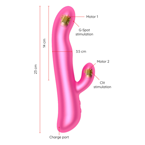 💕 Oninder Oslo - Vibromasseur Connecté Rose avec Vibration et Rotation + Application Gratuite