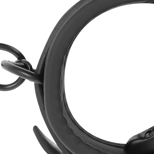 🔗 FETISH SUBMISSIVE - Menottes en Cuir Végétalien avec Doublure Néoprène