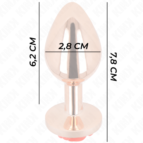 🌹 Plug Anal Rose Rouge KINK - Taille S - Débutant