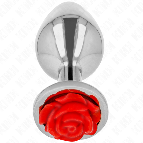 🌹 Plug Anal Rose Rouge KINK - Taille S - Débutant