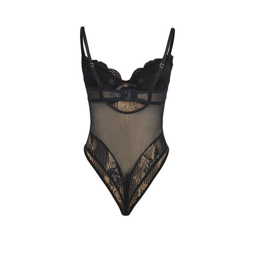 Body Dentelle Noir avec Fermeture Bas - Subblime - Lingerie Sexy S/M
