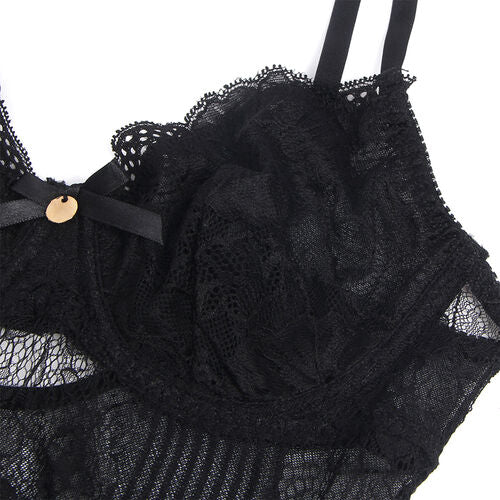 Body Dentelle Noir avec Fermeture Bas - Subblime - Lingerie Sexy S/M