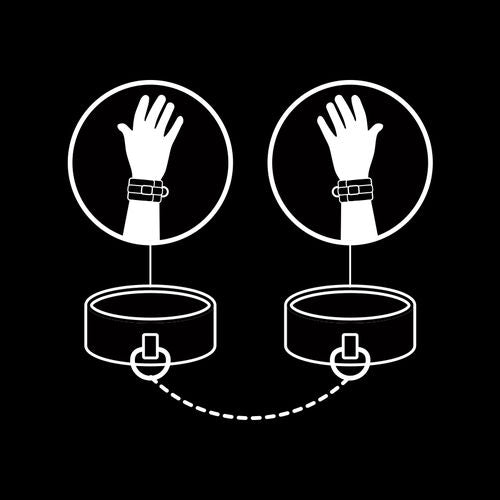 🔗 FETISH SUBMISSIVE - Menottes en Cuir Végétalien avec Doublure Néoprène