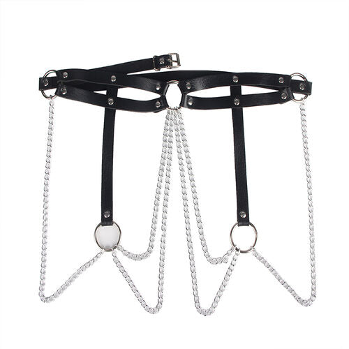 Détail des chaînes et anneaux métalliques de la ceinture harnais SUBBLIME