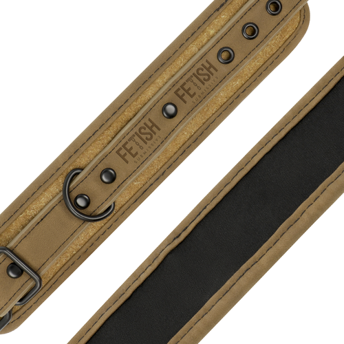 Menottes de Cheville en Cuir Vegan avec Doublure Néoprène - BDSM FETISH SUBMISSIVE
