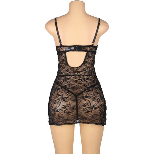 ✨ UBBLIME - Babydoll en Dentelle à Bretelles Réglables Noir S/M 🖤