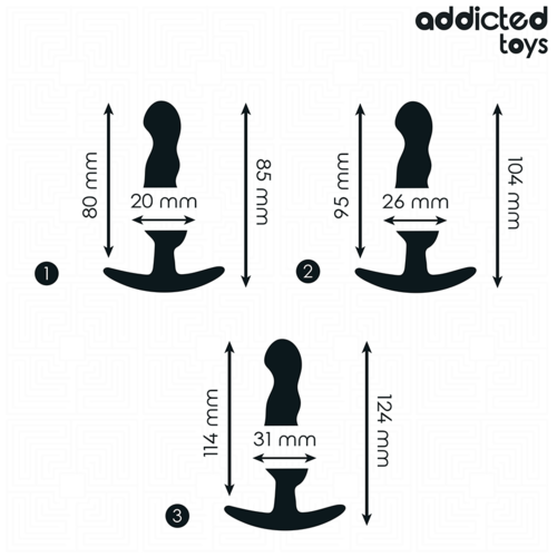 ✨ ADDICTED TOYS - Lot de 3 Plugs Anaux 💫