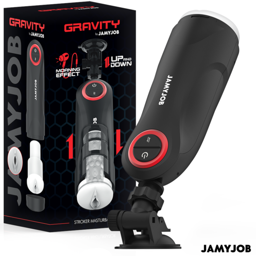 🚀 JAMYJOB - Masturbateur Vagin Automatique Gravité 5 Modes Aspiration Mains Libres