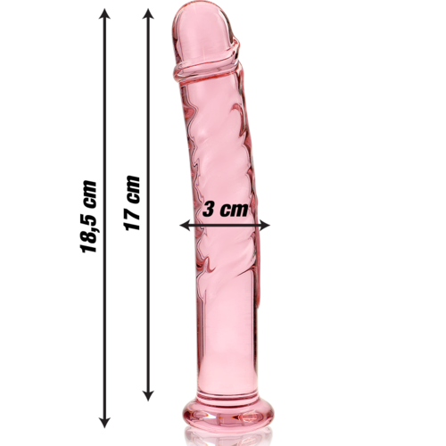 Gode en verre borosilicate rose 18,5cm - NEBULA SERIES BY IBIZA