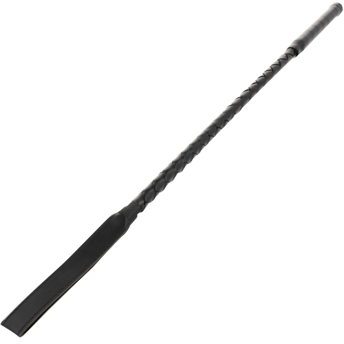 🔥 DARKNESS - Fouet BDSM Fétiche Noir 70 cm | Cravache Crop Fetish