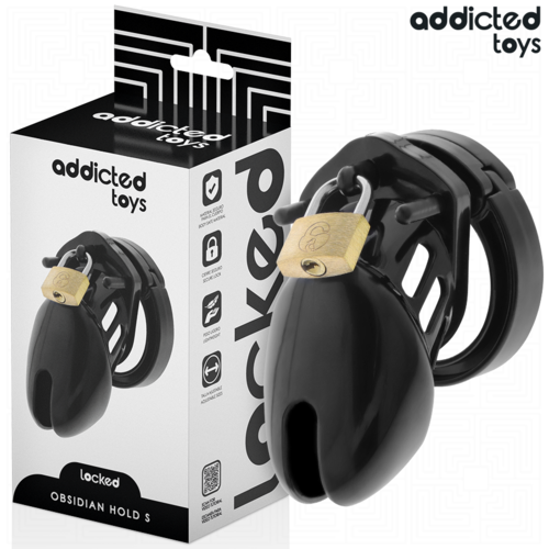 ADDICTED TOYS LOCKED - CAGE À PÉNIS OBSIDIAN HOLD