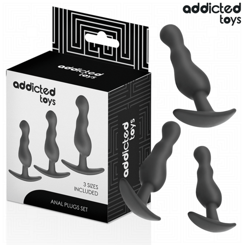 ✨ ADDICTED TOYS - Lot de 3 Plugs Anaux 💫